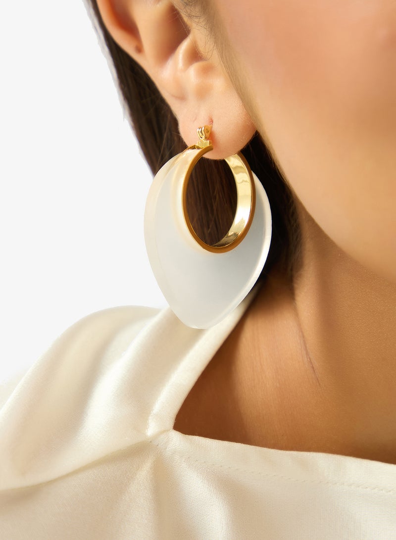 ELLA Gold Hoop Earrings - Image 4